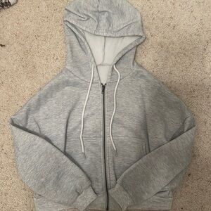 Gray zip up hoodie